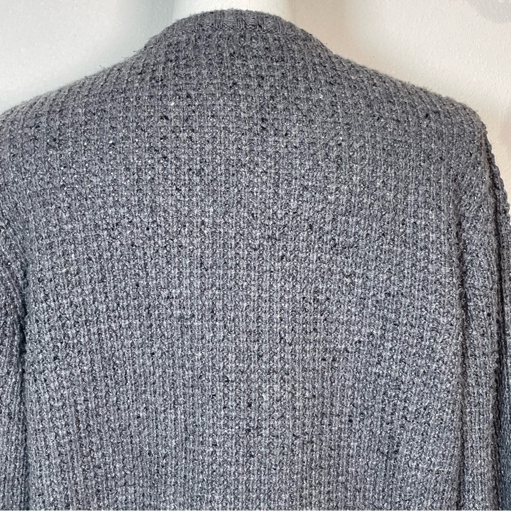 Men's Eddie Bauer Thick Chunky Fisherman’s Style Crewneck Sweater Gray Large - Picture 7 of 14